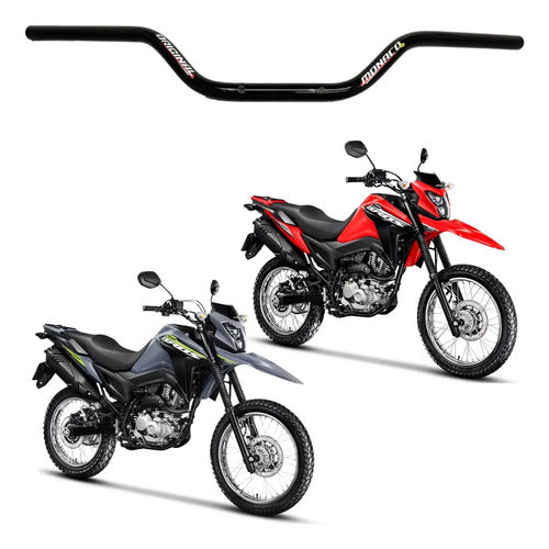 Guidão Monaco Honda Bros 160 2015 em diante Preto Brilhante