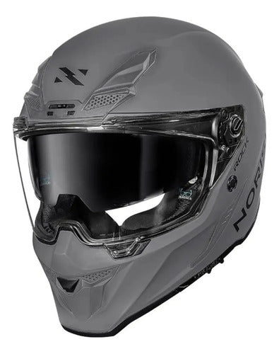 Capacete Norisk Rock Solid com 2 Viseiras e Óculos Solar Interno Cinza Fosco