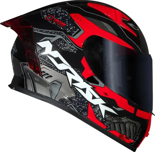 Capacete Norisk Flow Robot com 2 Viseiras e Spoiler Preto Vermelho Tamanho 56/S