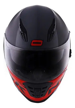 Capacete Norisk FF302 Manty com Óculos Solar Interno Preto Vermelho Fosco
