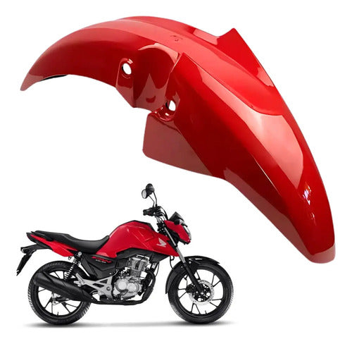 Paralama Dianteiro Paramotos Honda Cg 160 Fan 2016 a 2021 Vermelho Maceió