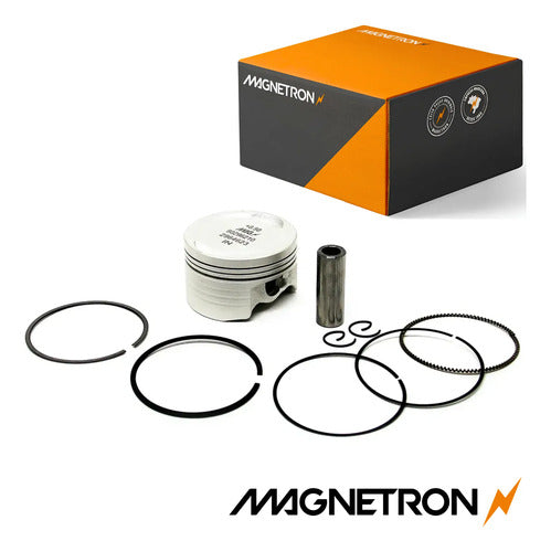 Kit Pistão com Anéis Magnetron Honda Cg 150 Titan Fan 2004 a 2015 Bros 150 2006 em diante 0,50 mm