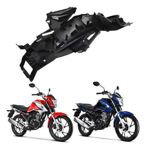 Paralama Traseiro Interno Paramotos Honda Cg 160 Titan Fan 2016 a 2025 Preto
