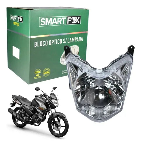 Farol Bloco Óptico sem Lâmpada Smartfox Yamaha Fazer 150 2014 a 2021