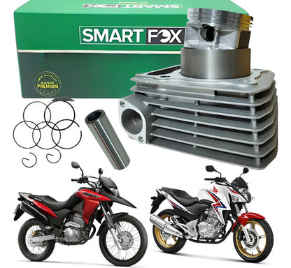 Kit Cilindro Pistão e Anéis Smartfox Honda Xre 300 2009 a 2022 Cb 300r 2009 em diante