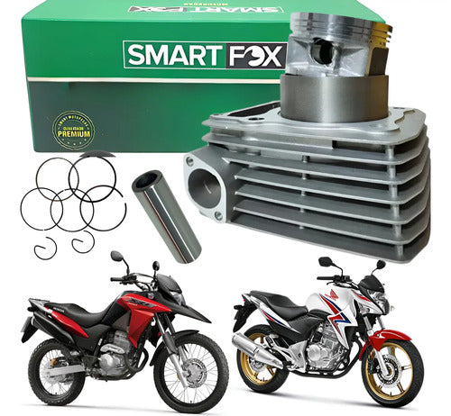 Kit Cilindro Pistão e Anéis Smartfox Honda Xre 300 2009 a 2022 Cb 300r 2009 em diante