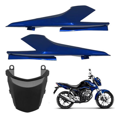 Kit Rabeta Lateral Completa Paramotos Honda Cg 160 Titan 2016 a 2024 Azul Twister