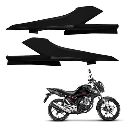 Par de Rabetas Laterais Paramotos Honda Cg 160 Titan 2016 a 2024 Preto Brilhante