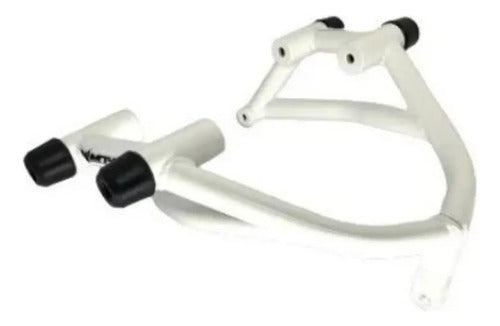 Protetor de Motor Stunt Race Cage Yamaha Mt-07 2015 a 2025 Branco