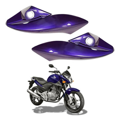 Par de Bananinhas Carenagens Laterais do Farol Paramotos Honda Cb 300r 2009 a 2015 Roxo