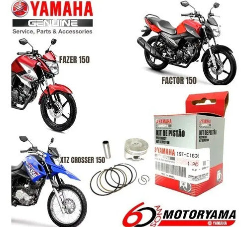 Kit Pistão com Anéis Yamaha Fazer Crosser 150 2014 a 2025 Factor 150 2016 a 2025 0,50 mm