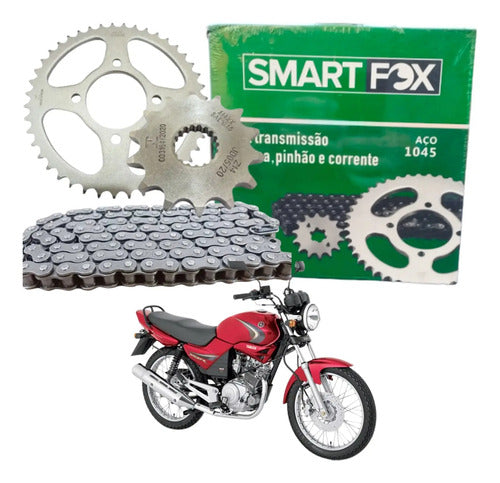 Kit Relação Smartfox sem Retentor Yamaha Factor 125 2000 a 2002 428H 118L 43/14T
