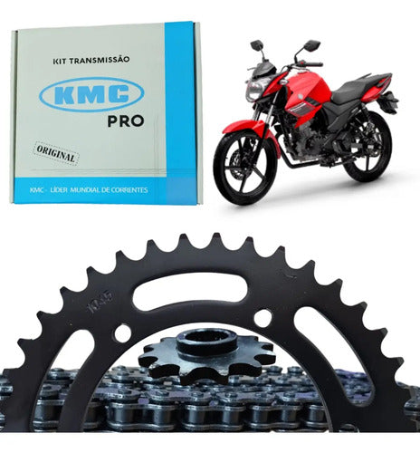 Kit Relação KMC sem Retentor Yamaha Factor 125 Fazer Factor 150 428H 126L 41/14T