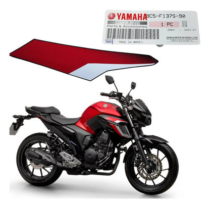 Adesivo da Aba do Tanque Direita Yamaha Fazer Fz25 250 2024 Vermelho