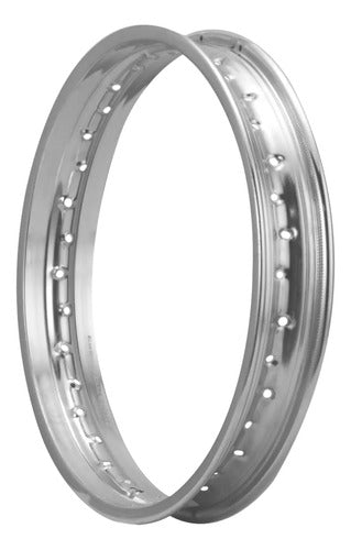 Aro de Roda Dianteira Smartfox Honda Bros 125 2003 a 2005 Bros 150 2003 em diante 1.85x19 Cromado