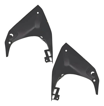 Par de Acabamentos Internos da Aba do Tanque Paramotos Honda Cg 160 Fan 2016 a 2021 Preto