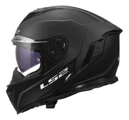 Capacete LS2 FF818 Storm III Solid com Óculos Solar Interno Preto Fosco