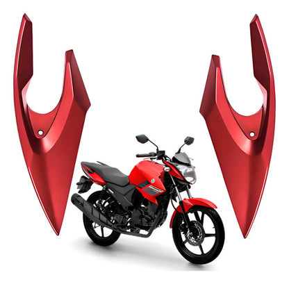 Bananinha Par de Carenagens Laterais do Farol Paramotos Yamaha Fazer 150 2024 Vermelho Metálico