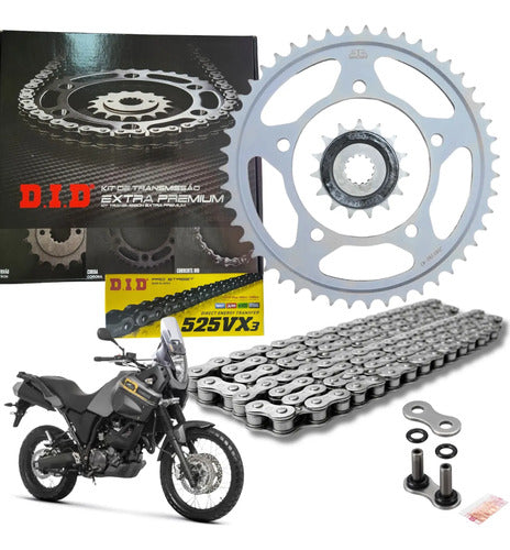 Kit Relação DID Premium com Retentor Yamaha Ténéré 660 2011 a 2015 520VX3 112L 45/15T