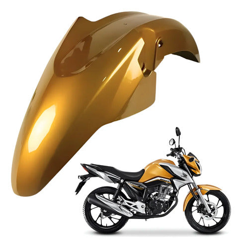 Paralama Dianteiro sem Suporte Paramotos Honda Cg 160 Titan 2022 a 2024 Amarelo Perolizado