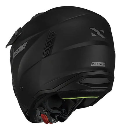 Capacete Aberto Norisk Darth II Solid com Óculos Preto Fosco