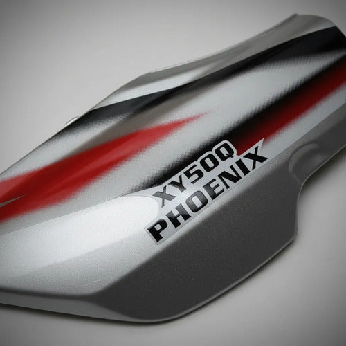 Tampa Lateral Direita Iron Shineray Phoenix 50 Xy 50q 2011 a 2018 Prata