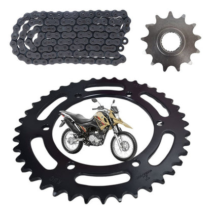 Kit Relação KMC Pro sem Retentor Yamaha Crosser 150 2014 a 2024 428H 122L 41/14T
