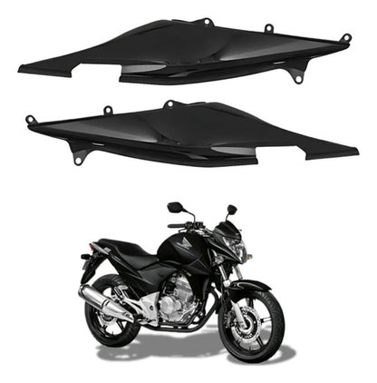 Par de Rabetas Laterais Paramotos Honda Cb 300r 2009 a 2012 Preto Brilhante