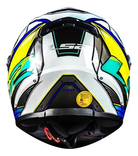 Capacete LS2 FF358 Xdron Azul Branco Brilhante