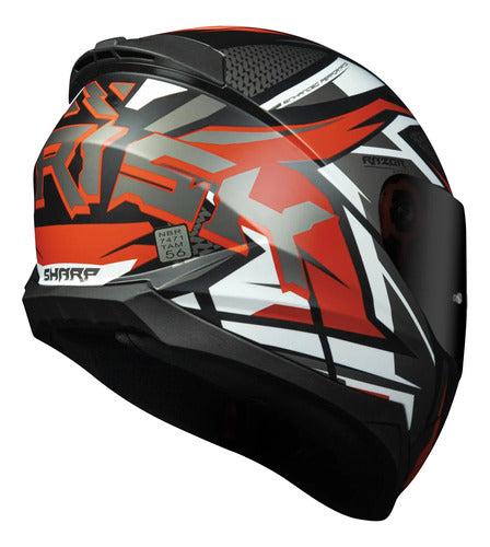 Capacete Norisk Razor Sharp Preto Vermelho Fosco