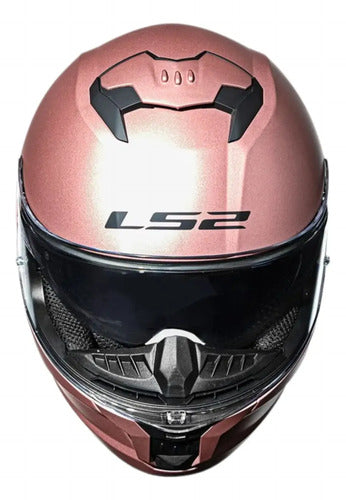 Capacete LS2 FF808 Stream II Solid com Óculos Solar Interno Rosa Metálico Fosco Tamanho 58/M