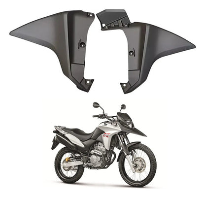 Par de Aletas Abas do Tanque Inferiores Paramotos Honda Xre 300 2013 a 2015 Cinza Fosco