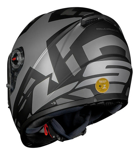 Capacete LS2 FF358 Starwar Preto Prata Fosco