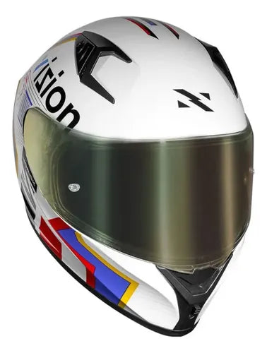 Capacete Norisk Flow Vizion com Spoiler Branco Brilhante Tamanho 62/XL