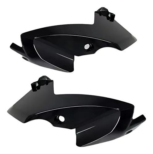 Par de Carenagens Laterais do Farol Paramotos Yamaha Factor 150 2016 a 2025 Preto Brilhante