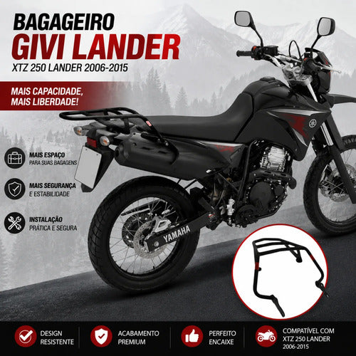 Suporte de Baú Bagageiro Givi Yamaha Lander 250 2007 a 2016