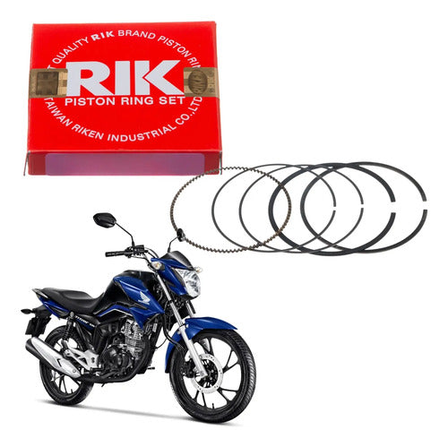 Jogo de Anéis do Pistão RIK Honda Cg Bros 160 Titan Fan Start Cargo 2016 a 2025 2,00