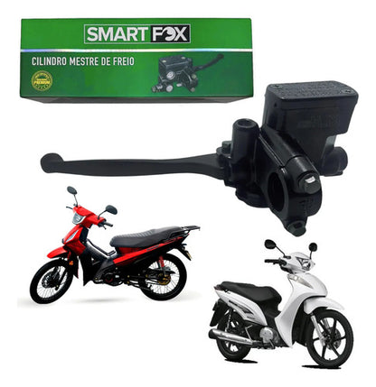 Cilindro Mestre de Freio Dianteiro com Manete Smartfox Shineray Phoenix 50 Honda Biz 125