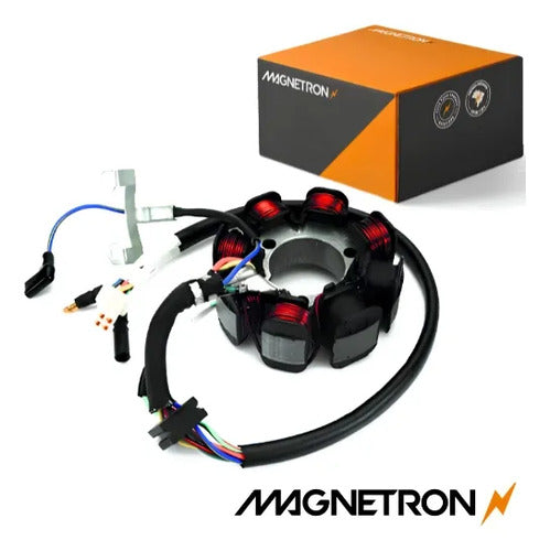 Magneto Estator com Bobina de Pulso Magnetron Honda Bros 125 150 2003 a 2005