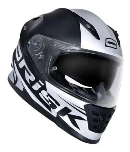 Capacete Norisk FF302 Manty com Óculos Solar Interno Preto Prata Fosco