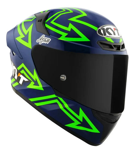 Capacete KYT TT-Course Manzi 23 Preto Verde Brilhante