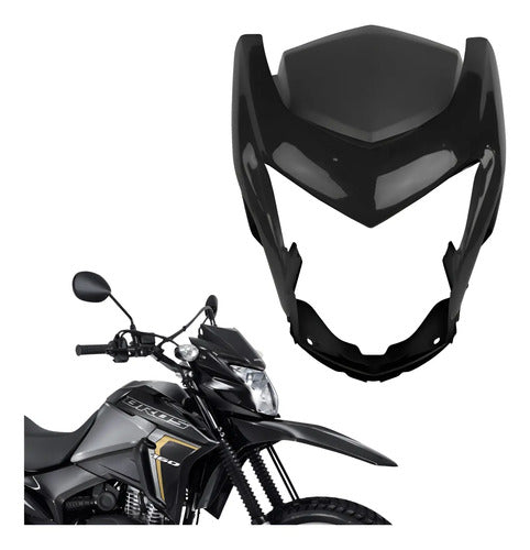 Kit Carenagem do Farol Paramotos Honda Bros 160 2015 a 2021 Preto Brilhante
