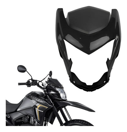 Kit Carenagem do Farol Paramotos Honda Bros 160 2015 a 2021 Preto Brilhante