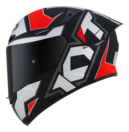 Capacete KYT TT-Course Electron Cinza Vermelho Brilhante