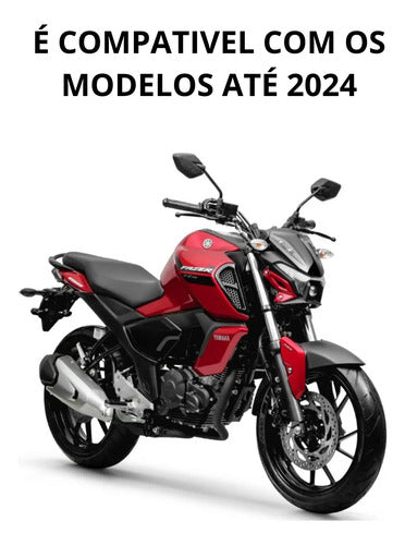 Protetor de Motor Stunt Race Street Cage Yamaha Fazer Fz15 150 2023 a 2025 Preto Brilhante