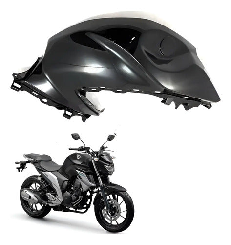 Capa do Tanque Direita Yamaha Fazer Fz25 250 2018 a 2024 Preto Brilhante