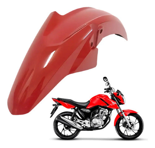 Paralama Dianteiro Paramotos Honda Cg 160 Fan 2022 a 2024 Vermelho