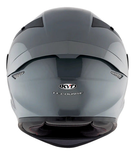 Capacete KYT TT-Course Solid Cinza Fosco Tamanho 58/M