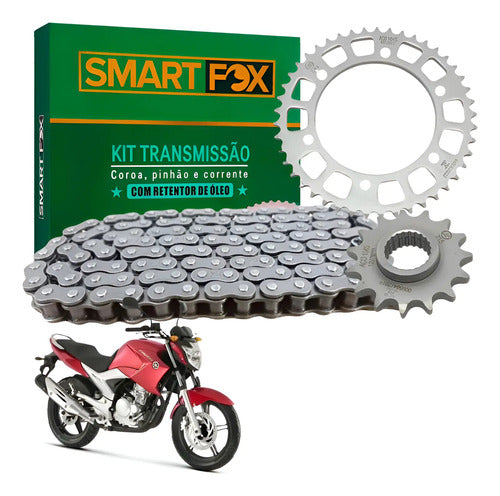 Kit Relação Smartfox com Retentor Yamaha Fazer 250 2006 a 2017 428OH 132L 45/15T