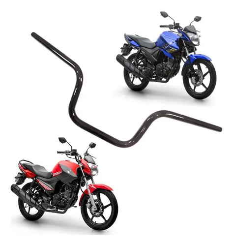 Guidão Chapam Yamaha Factor 125 Fazer Factor 150 Preto Brilhante